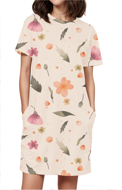 Women All Over Print - Hand Painted Flowers