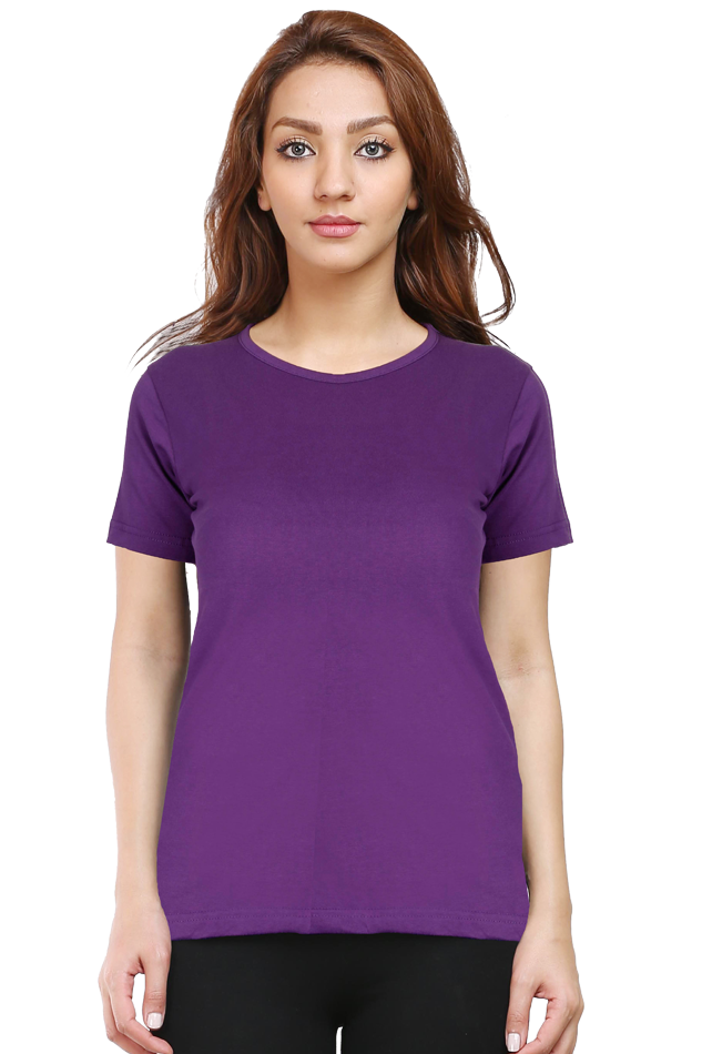 Women Purple Half Sleeve TShirt