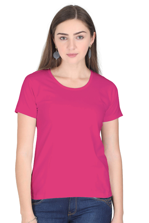 Women Pink Half Sleeve TShirt