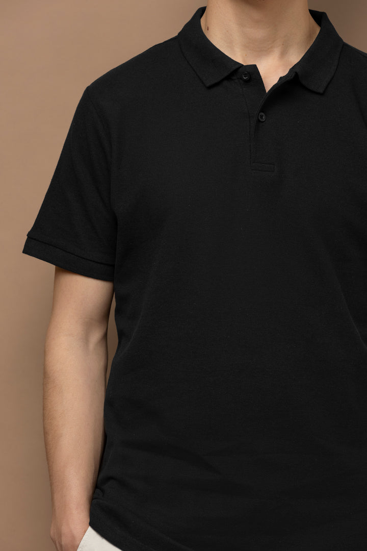 Black  | Men’s Polo T-Shirt - Classic Comfort, Premium Quality