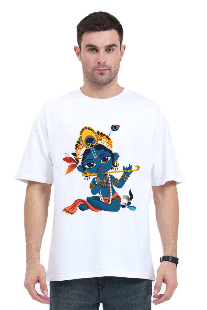 Cute Krishna Sitting Tshirt