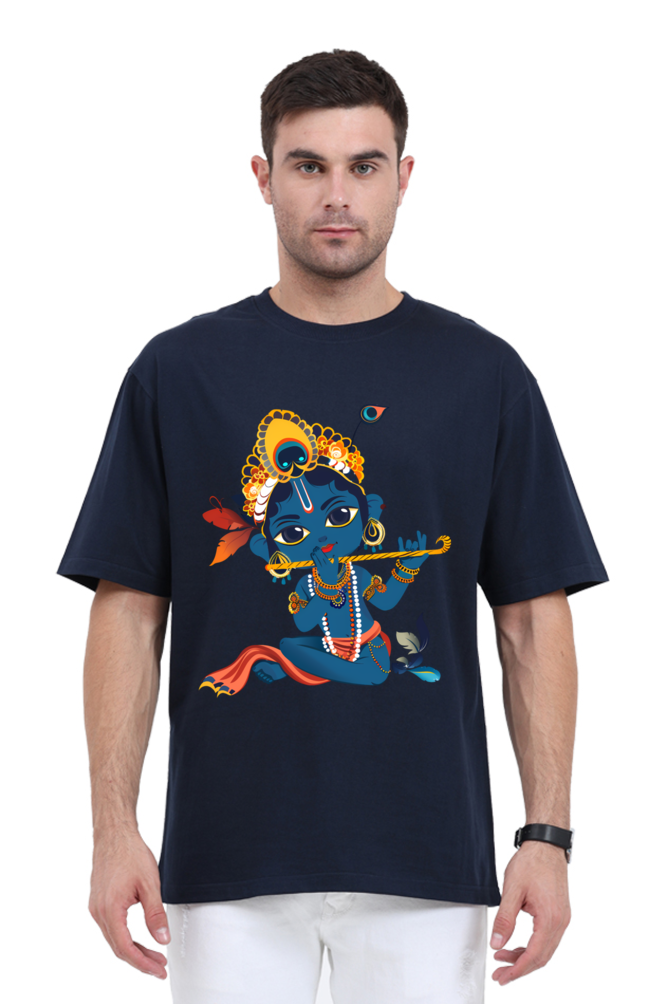Cute Krishna Sitting Tshirt