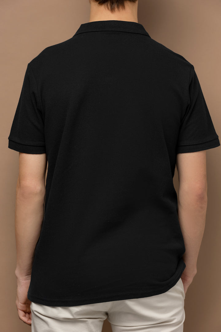 Black  | Men’s Polo T-Shirt - Classic Comfort, Premium Quality